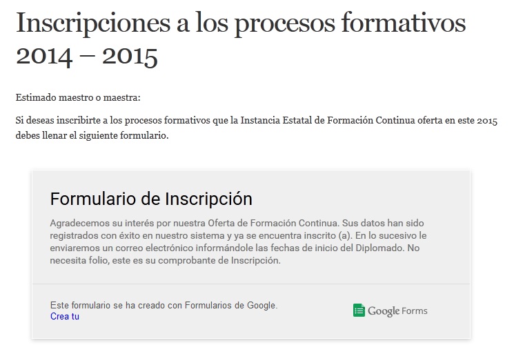 Confirmación de Inscripción